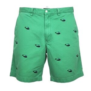 Polo Ralph Lauren Green Men's Sz 35 Shorts Chino Whale All Over Preppy 9" Resort